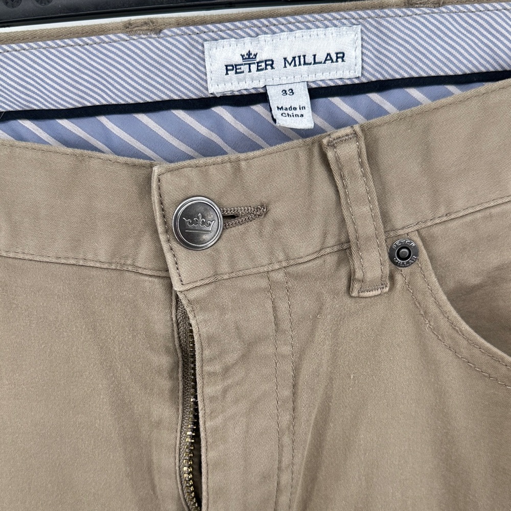 Peter Millar 5 Pocket Khaki Chinos Men's sz 33x30 - Picture 2 of 7